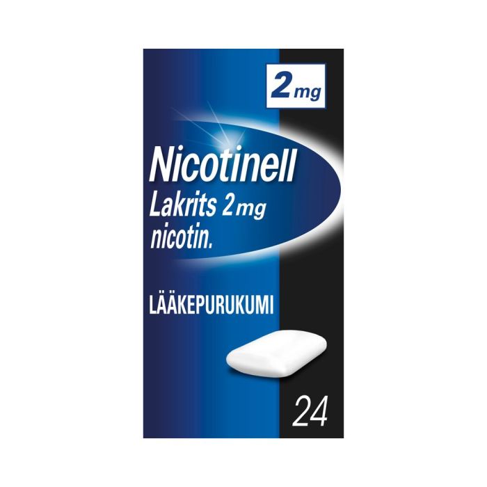 NICOTINELL LAKRITS lääkepurukumi 2 mg 24 fol kuva 2