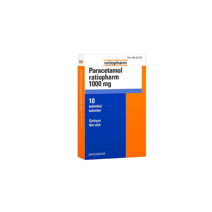 PARACETAMOL RATIOPHARM tabletti 1000 mg 10 fol