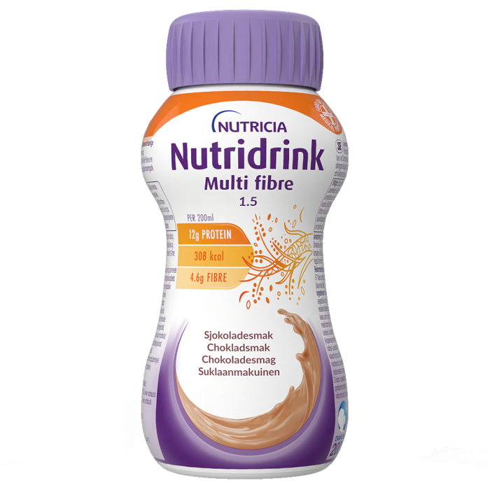 Nutridrink Multi Fibre suklaa 4x200 ml kuva 2