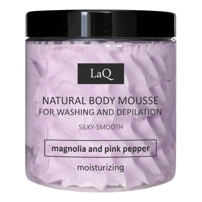 LaQ Pesu- ja epilointivaahto Natural Body Mousse Magnolia and Pink Pepper 100 g kuva 2