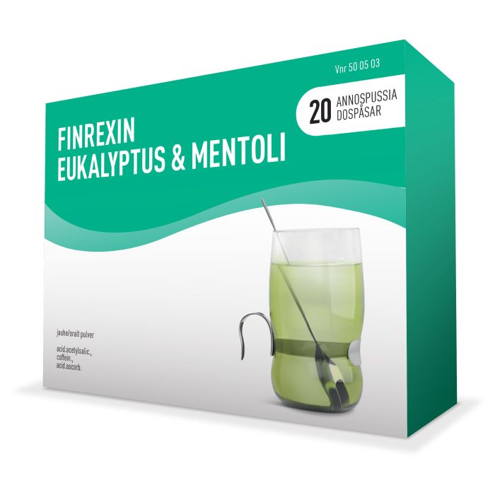 FINREXIN EUKALYPTUS & MENTOLI jauhe 350/30/300 mg 20 x 5 g kuva 2