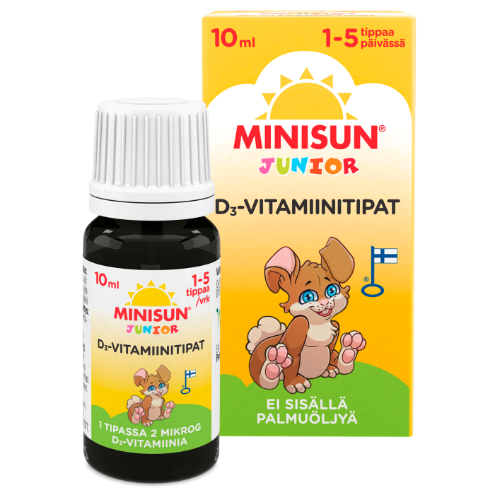 Minisun D-vitamiini 10 mikrog tipat 10 ml kuva 2