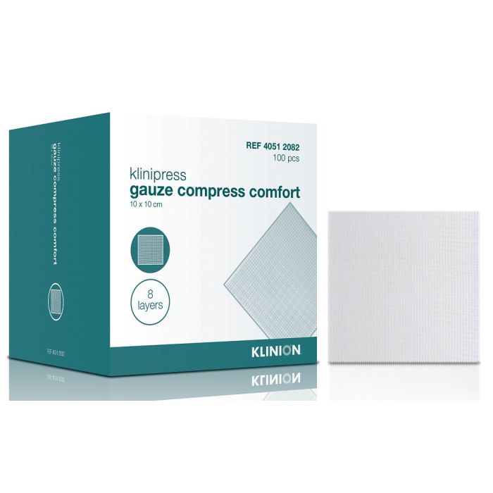 Klinion Gauze 10x10cm tehdaspuhdas 100 kpl