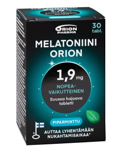 Melatoniini Orion 1,9 mg piparminttu suussa hajoava tabletti 30 tabl