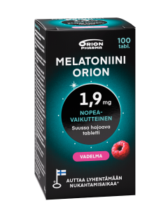 Melatoniini Orion 1,9 mg vadelma suussa hajoava tabletti 100 tabl