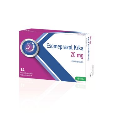 ESOMEPRAZOL KRKA enterokapseli, kova 20 mg 14 fol
