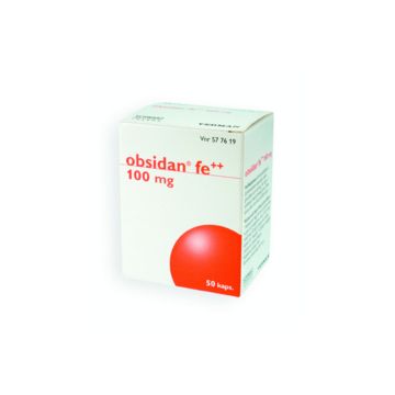 OBSIDAN FE++ kapseli, kova 100 mg 50 fol