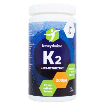 Terveyskaista K2+D3 pitkävaikutteinen 60 tabl
