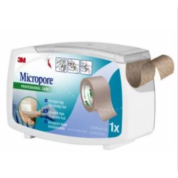 Micropore 2,5cm x 9,1m ruskea katkokela 1 kpl