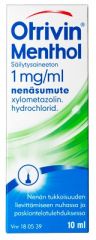 OTRIVIN MENTHOL SÄILYTYSAINEETON 1 mg/ml nenäsumute, liuos (Freepod-pumppu)10 ml